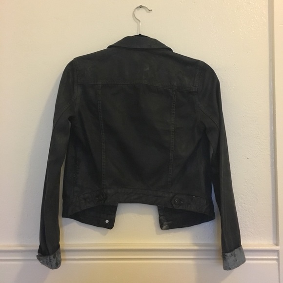 Zara Jackets & Coats Zara Metallic Painted Jean Jacket Poshmark